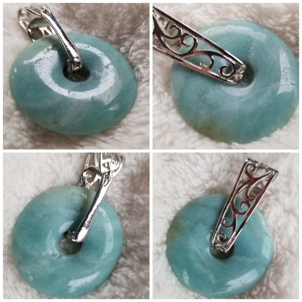 Natural Amazonite Pendant Necklace - Picture 4 of 8